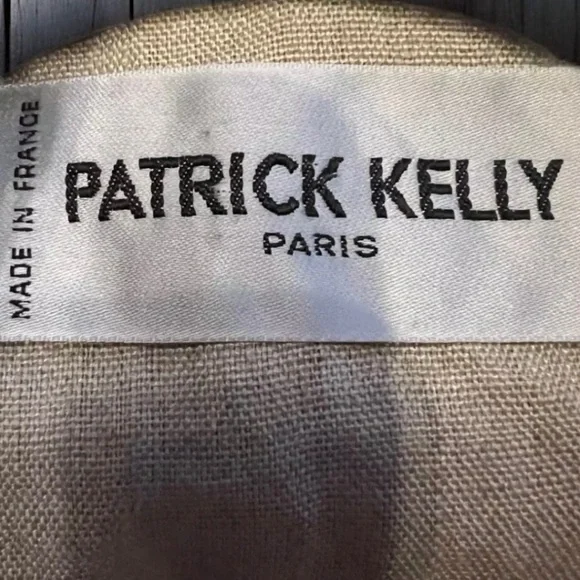 Vintage PATRICK KELLY Women’s 100% Linen Beige Jacket ~ Size 38 ~ MUSEUM WORTHY
